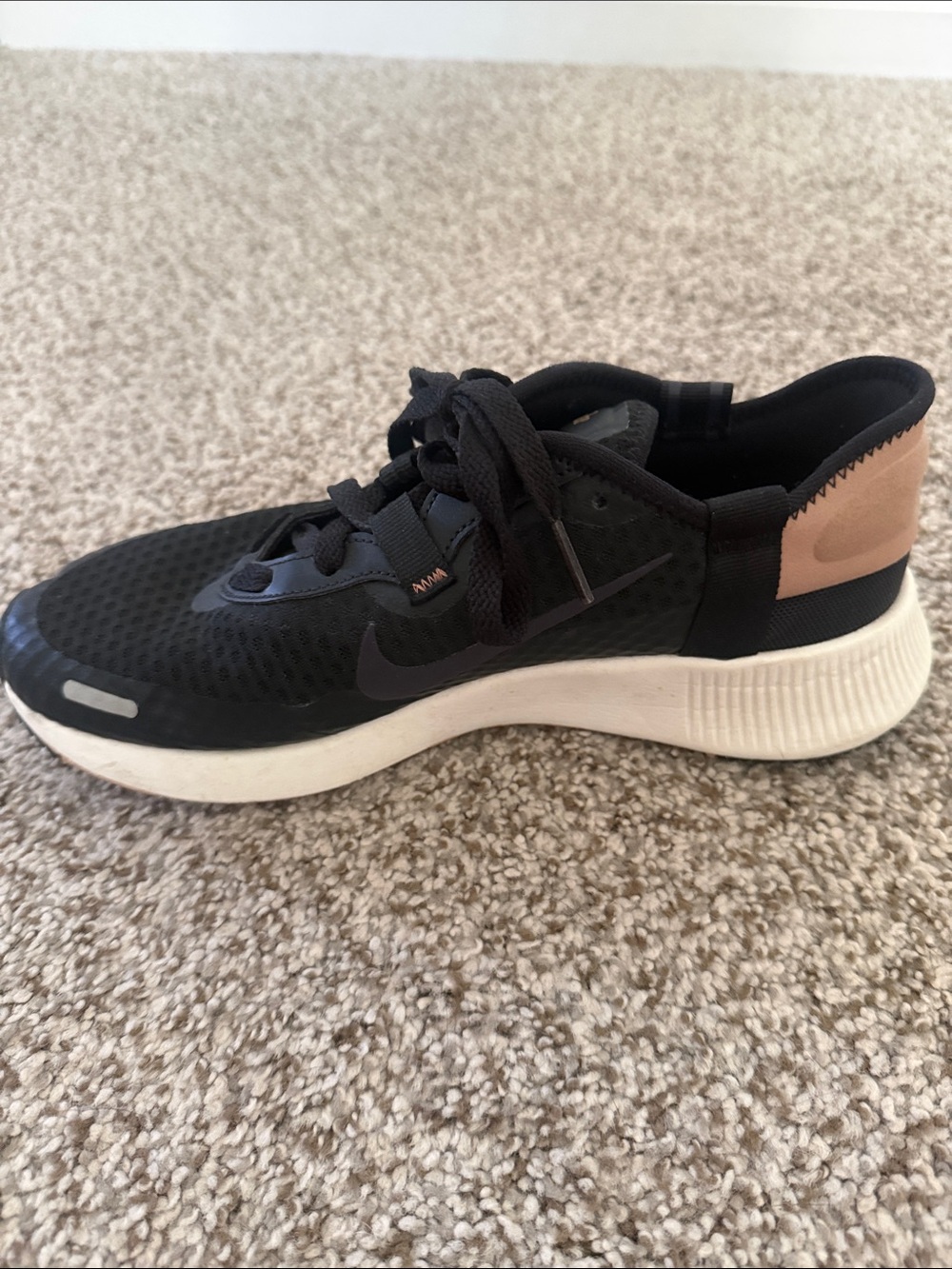 Nike Black and Blush/Beige Athletic Shoe - Picture 2 of 4
